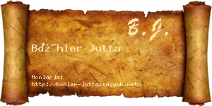 Böhler Jutta névjegykártya